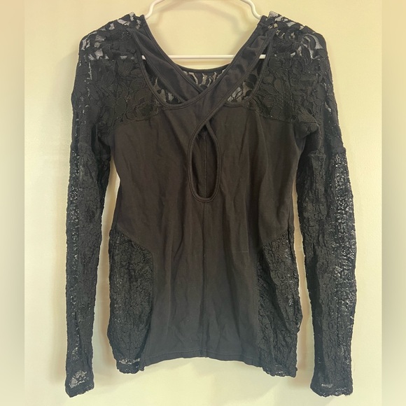 Free People Lace Racerback Long Sleeve - Picture 4 of 5